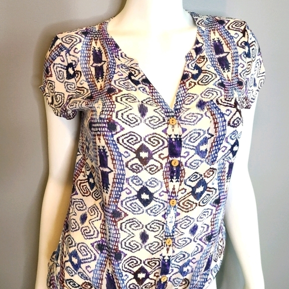 LUCKY BRAND Tie Front Top sz Small - Picture 6 of 12